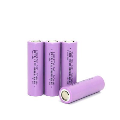 맞춤형 리?? 이온 배터리 셀 5000mAh 3.6V 21700 UN38.3 실린더 2C 충전