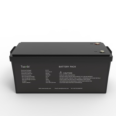 24V 25.6V 100Ah 재충전 가능한 리?? 딥 사이클 배터리 납산 교체 배터리