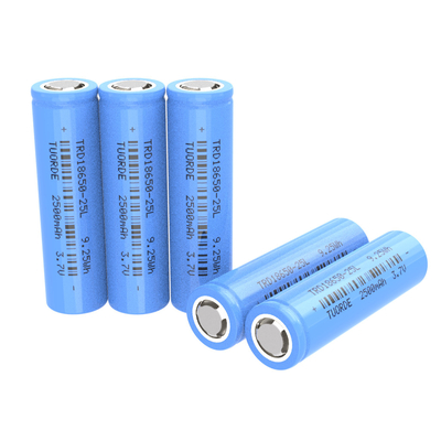 휴대용 저온 리?? 배터리 2500mAh 재충전 18650 셀