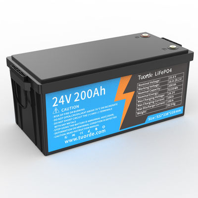 24V 25.6V 200Ah 리?? 철화강 배터리 5120Wh 에너지와 100A 배전